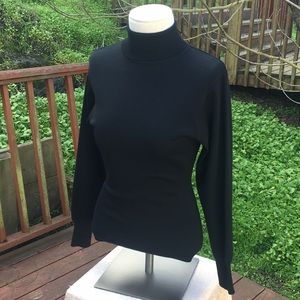 Wool Black turtleneck sweater